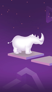 Gif animé rhinocéros blanc